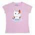 Pink Half sleeve Girls Pyjama- Kitty